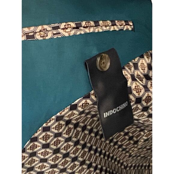 NEW Indochino Mens Teal Green Silk Linen Newbury Blazer Jacket Sz 52 - Picture 9 of 11